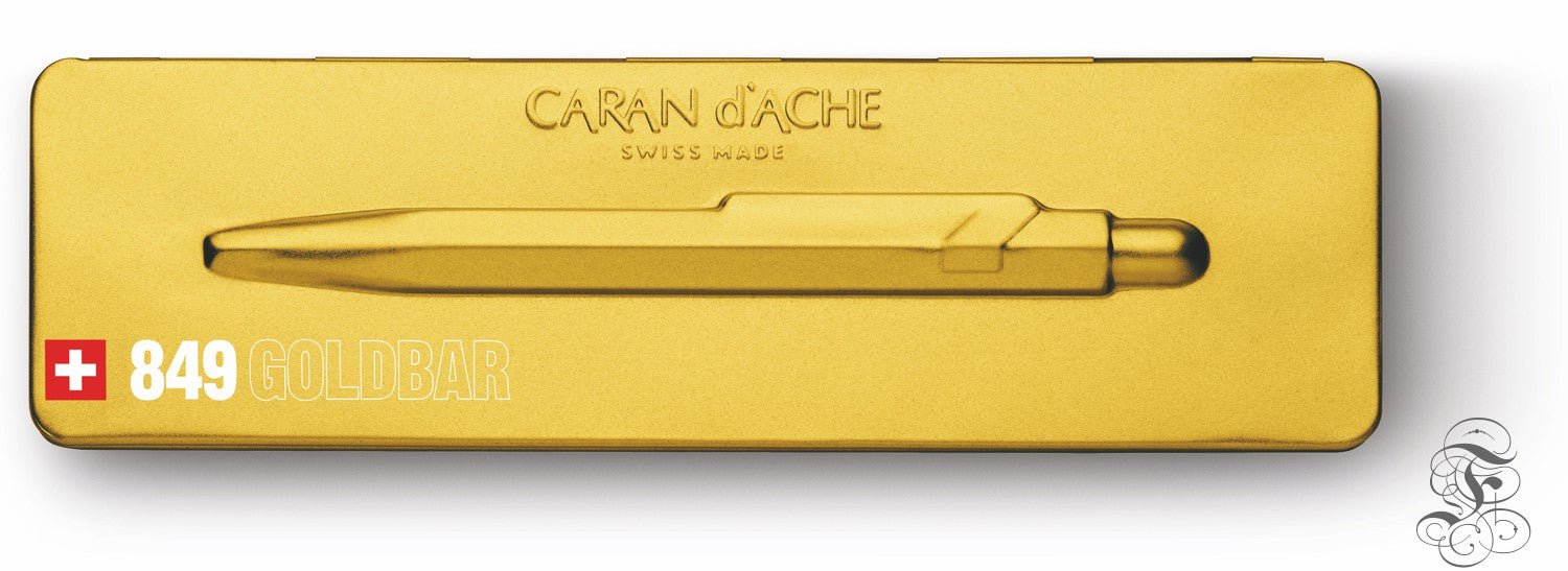 Caran d'Ache 849 Goldbar ballpoint with pencase - Fontoplumo