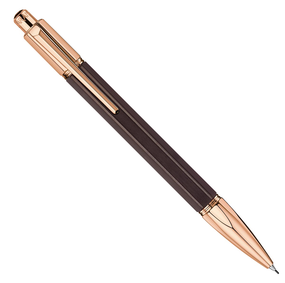 Caran d'Ache Varius Ebony wood and rose gold mechanical pencil - Fontoplumo
