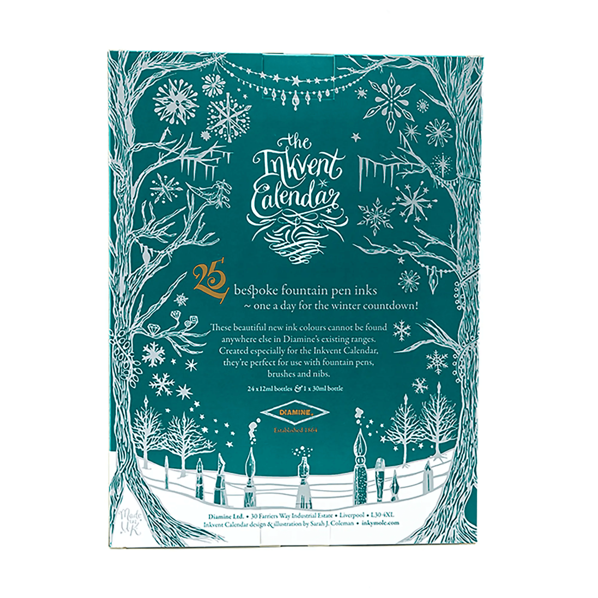 Diamine Inkvent calendar 2025 Teal Edition - Fontoplumo