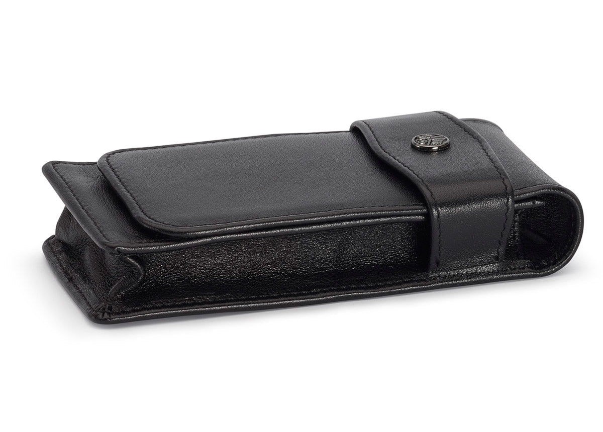 Kaweco penpouch black with flap for 3 pens long - Fontoplumo