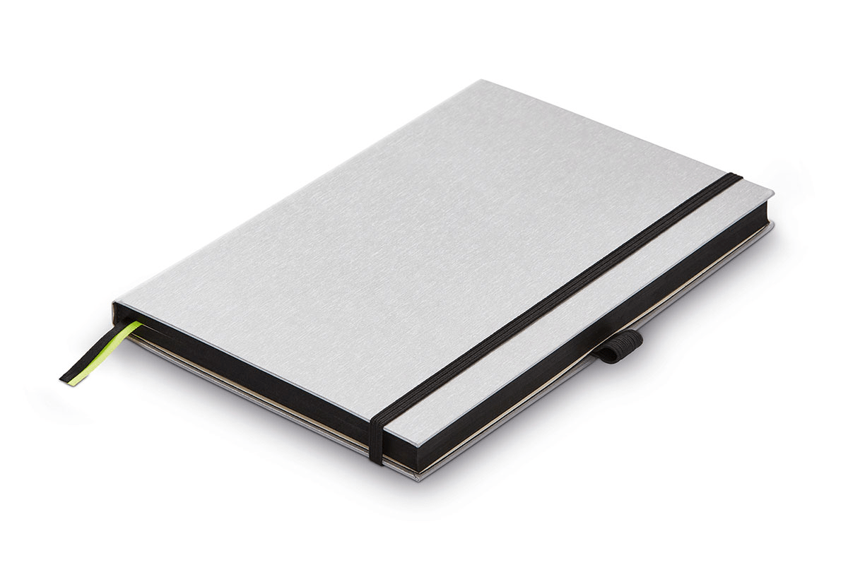 LAMY Notebook A5 hardcover with brushed metal look cover - Fontoplumo