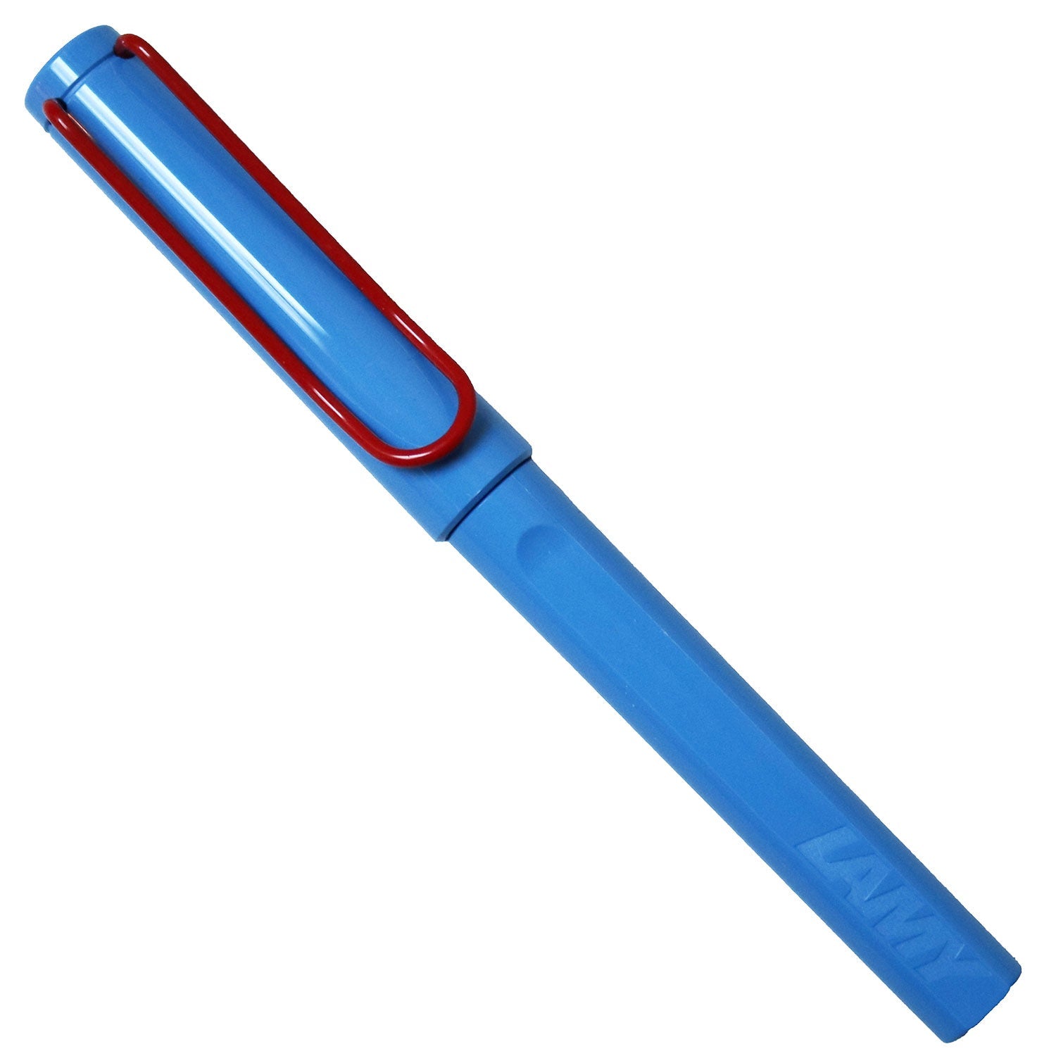LAMY safari light blue with red clip 2006 roller - Fontoplumo
