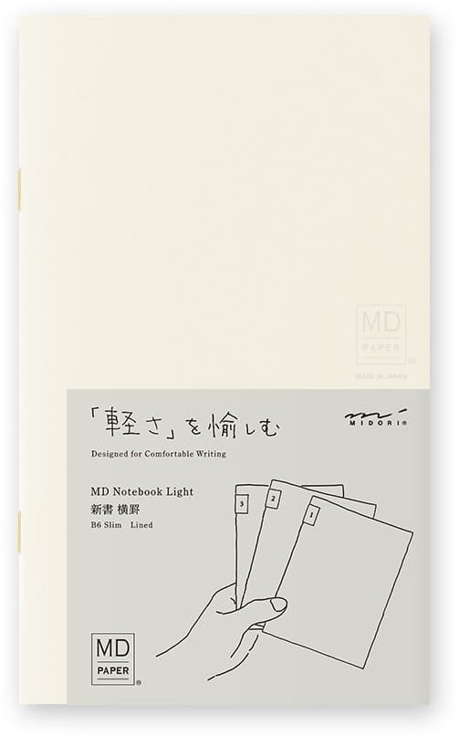 Midori B6 Light Notebook Slim 3 pack - Fontoplumo