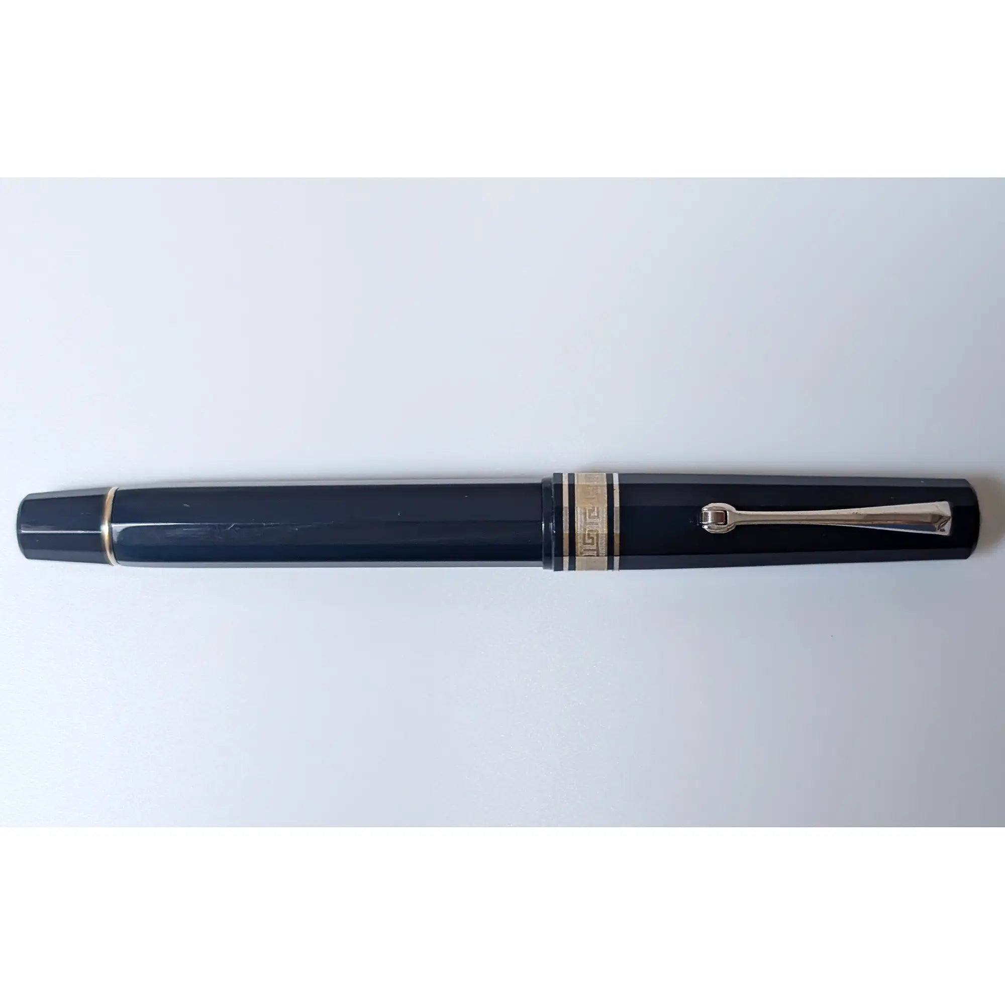 Omas Milord Traveller blue venetian pre loved fountain pen - Fontoplumo