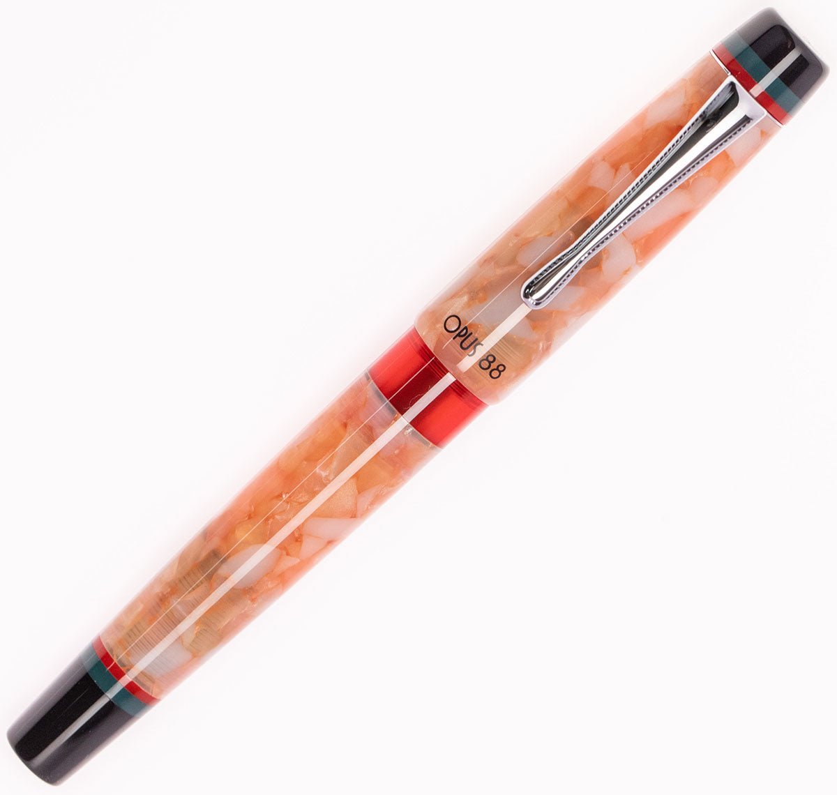 Opus 88 Minty Orange fountain pen - Fontoplumo