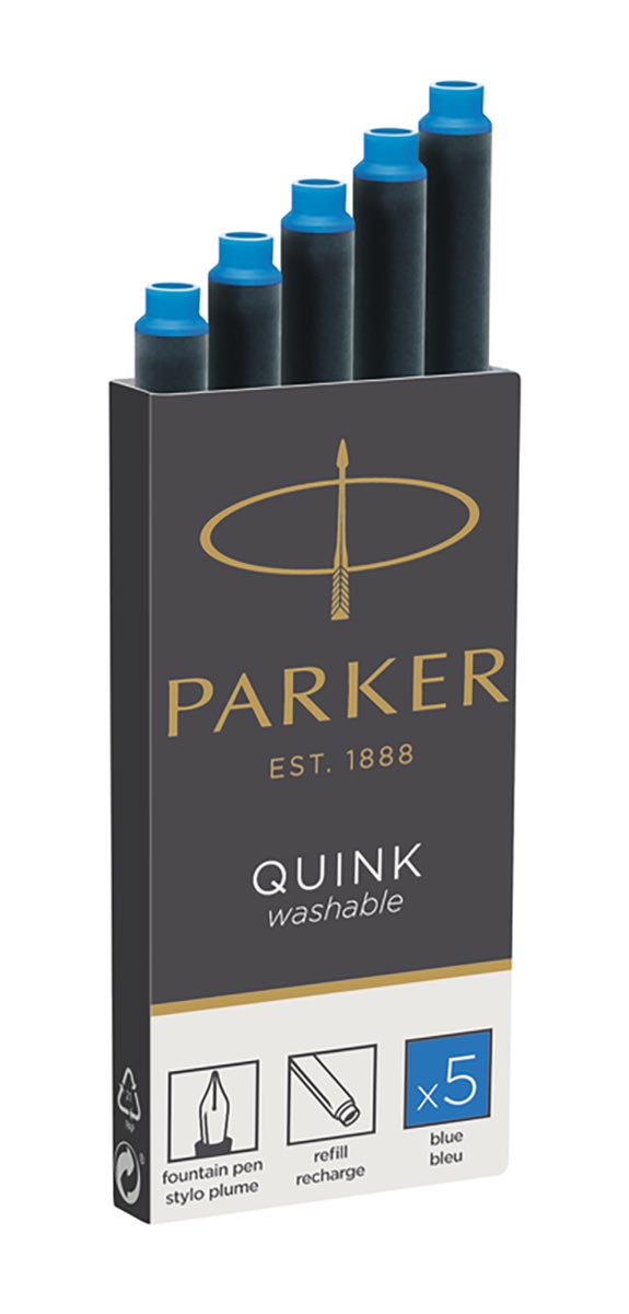 Parker ink cartridges blue 5 pieces - Fontoplumo