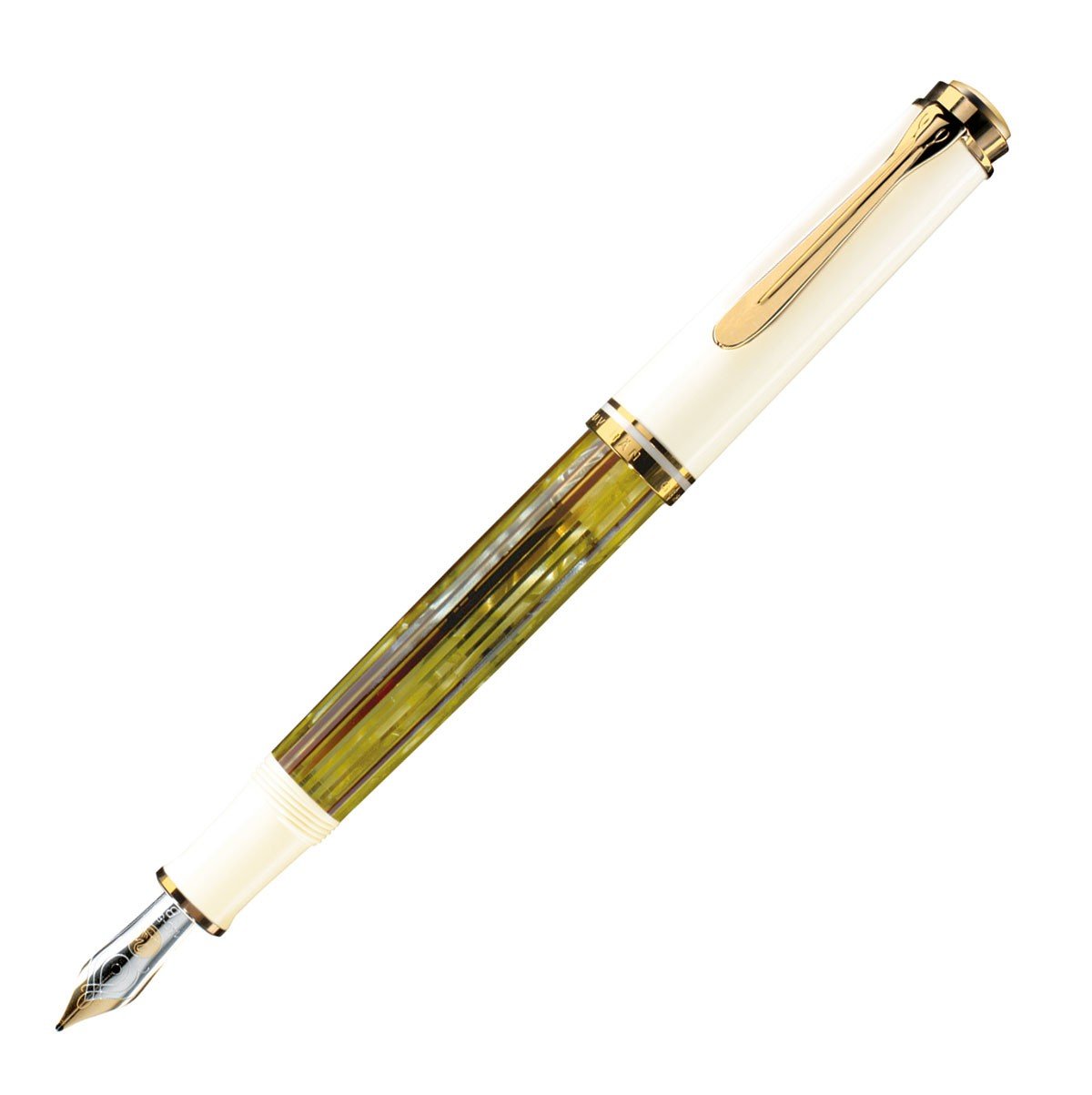 Pelikan M400 fountain pen tortoiseshell white - Fontoplumo