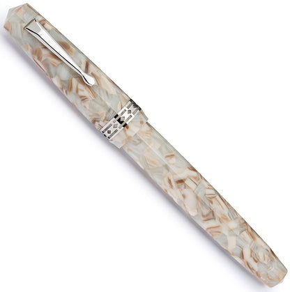 Radius Settimo Marmo Bianco silver fountain pen - Fontoplumo