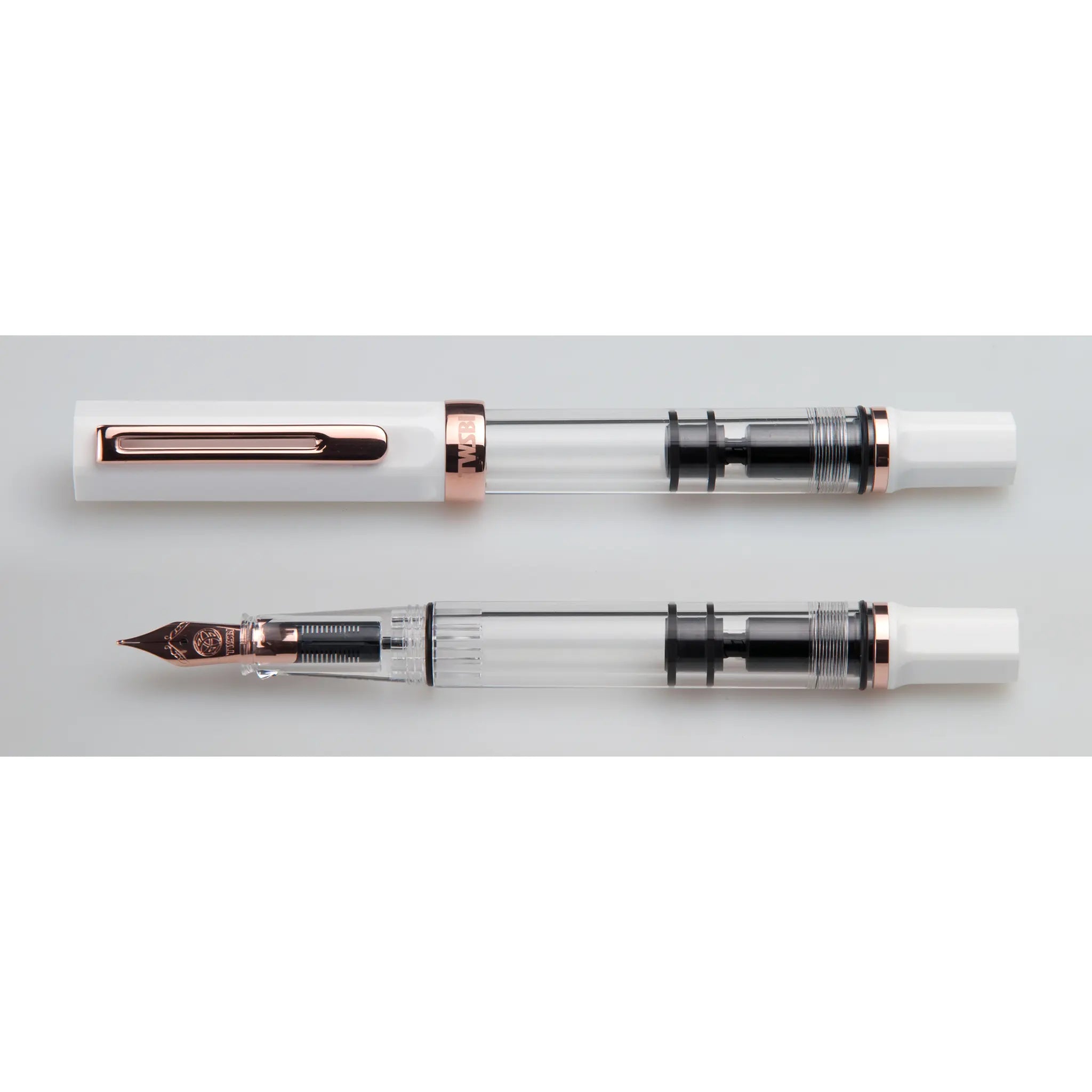 TWSBI Eco white and Rosegold fountain pen - Fontoplumo